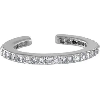 Šperk Stříbrná náušnice ear cuff s kamínky | náušnice klips, stříbrný šperk - Ušní manžeta 1 ks