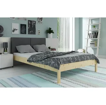 Postel Postel z masívu Galaxy 140 x 200 grafit | bez matrace (postel včetně roštu)