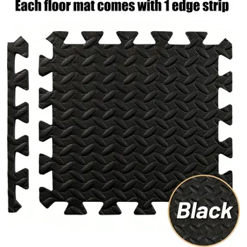 podložka na cvičení Gym tatami podložka puzzle | fitness 12 ks - černý