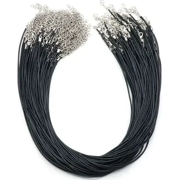 Náhrdelník Kožená voskovaná šňůrka 50 cm | náhrdelník 30 ks