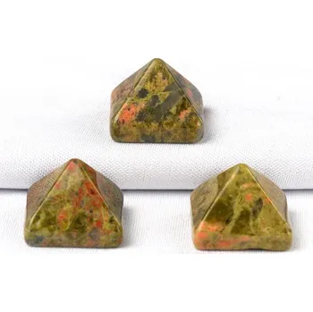 Energetická pyramida | dekorace 1 ks - Unakite