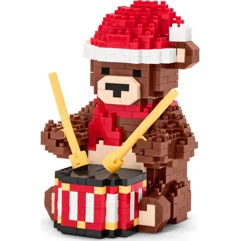 ostatní stavebnice 714601 - Tchibo - Stavebnice »Vánoční medvídek« - barva: vícebarevná