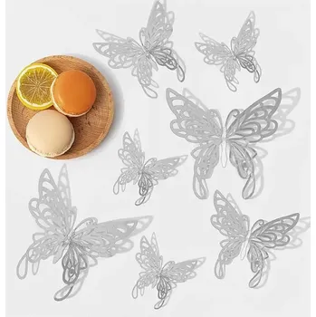 Samolepící dekorace 48 ks 3D motýli různé barvy na stěnu | dekorace na zeď, samolepky - style-06