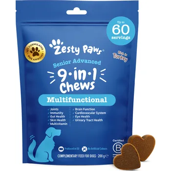 Zesty Paws Senior Advanced 9-in-1 Chews (60 ks) – funkční doplněk stravy 9v1 pro starší psy