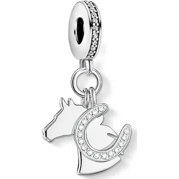 Přívěsek Stříbrný přívěsek kůň s podkovou | šperk - Kroužek