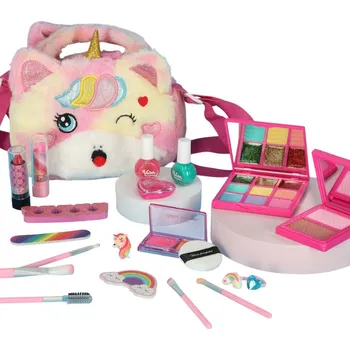 KIK KX3051 Plyšová kosmetická kabelka s motivem Jednorožce pro holky