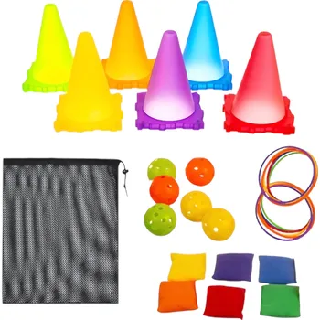 Dětská zbraň Kruzzel 26514 Sportovní herní set "Hoď na cíl" 3 v 1