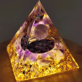 Krystalová orgonitová pyramida 5 cm | dekorace - Typ 5