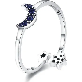 Prsten Stříbrný nastavitelný zásnubní prsten zirkon | šperk - SCR437