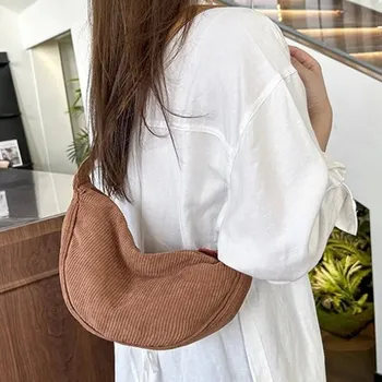 Kabelka Manšestrová crossbody kabelka dámská | Taška - Styl1 hnědý