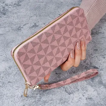 Peněženka Dlouhá stylová peněženka unisex | módní doplňky - Růžový