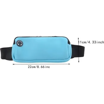 Outdoorové zavazadlo Sportovní běžecká ledvinka černá | taška - Nebeská modrá