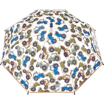Deštník Dětský deštník průhledný s traktorem