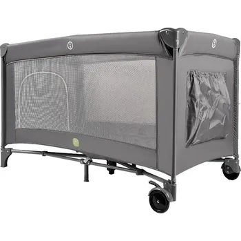 KIK KX2973 Skládací cestovní postýlka s matrací, max. 15 kg, šedá