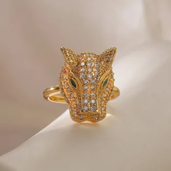 Prsten Vintage prsten leopard s kamenem | šperk - 13874