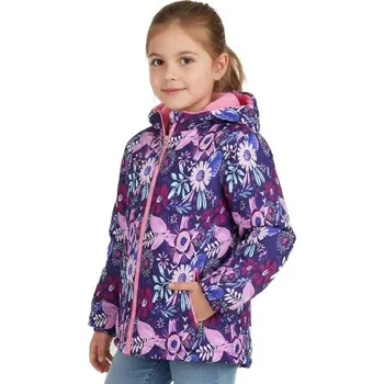 ZIMNÍ BUNDA S KYTIČKAMI PRO DÍVKY Barva: Květinová, Velikost: 146