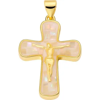 Přívěsek Přívěsek kříž se zirkony | šperk - PX2322-A