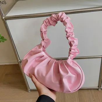 Kabelka Módní plisovaná kabelka pro ženy | Taška - Růžový