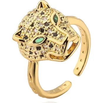 Prsten Vintage prsten leopard s kamenem | šperk - 13059