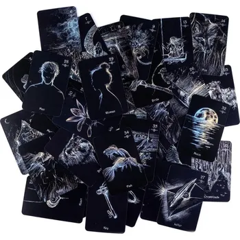 Populárně naučná literatura pro dospělé Clair de lune lenormand karty 38 listů v angličtině | stolní hry