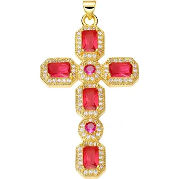 Přívěsek Přívěsek kříž se zirkony | šperk - PX2260-D