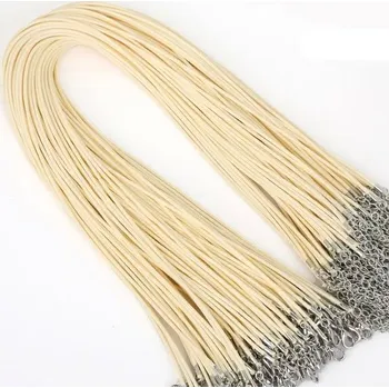 Náhrdelník Šňůrka na přívěsek 45 cm | výroba šperků 10 ks - Slonová kost