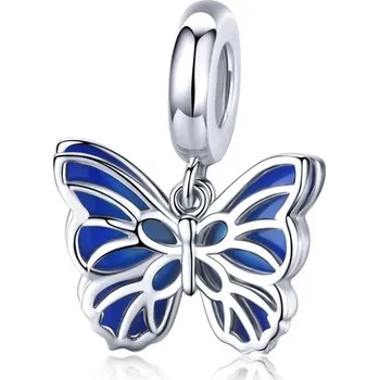 Přívěsek Stříbrný přívěsek srdce s motýlem | šperk - DAC149