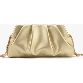 Kabelka B-TOP Luxusní zlatá designová kabelka s řasením a řetízkovým popruhem