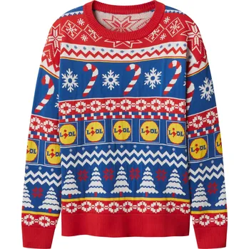 Dámský svetr Dámský vánoční svetr LIDL (červená/bílá/modrá, M(40/42))