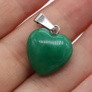 Přívěsek Přívěsek přírodní kámen srdce 16mm | šperk - Malajský nefrit