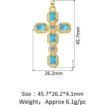 Přívěsek Přívěsek kříž se zirkony | šperk - PX2260-H