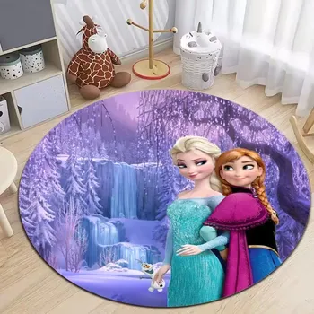 Koberec Koberec s motivem Ledového království pro děti | dětský koberec, kulatý koberec - 6 , 120x120cm