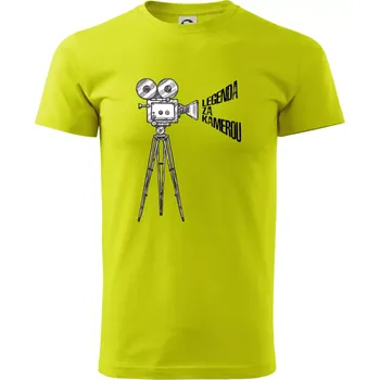 Pánská móda Legenda za kamerou - Klasické pánské triko vyšší gramáže - 4XL ( Limetková )
