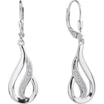 NUBIS® Stříbrné visací náušnice se zirkony - NB-3908