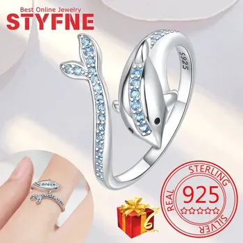 Prsten Stříbrný nastavitelný prsten delfín 925 | šperk