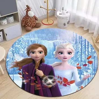 Koberec Koberec s motivem Ledového království pro děti | dětský koberec, kulatý koberec - 8 , 120x120cm
