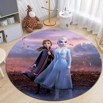 Koberec Koberec s motivem Ledového království pro děti | dětský koberec, kulatý koberec - 9 , 120x120cm