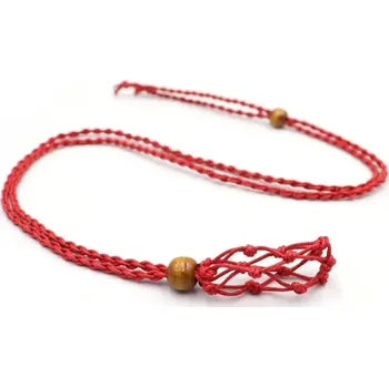 Náhrdelník Nastavitelný náhrdelník s držákem kamene | náhrdelník - Červený