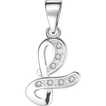 Přívěsek Stříbrný přívěsek písmeno se zirkony | šperk - Přívěsek L