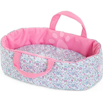 Doplněk pro panenku Přenosná postýlka pro panenku Flowered Carry Bed Corolle pro 30cm panenku od 18 měsíců