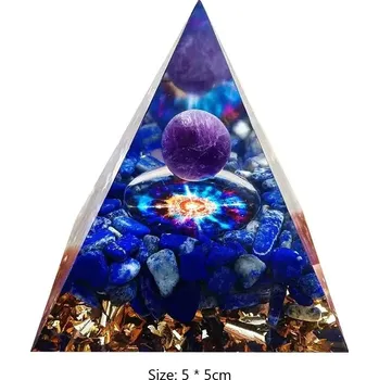 Krystalová orgonitová pyramida 5 cm | dekorace - Typ 17