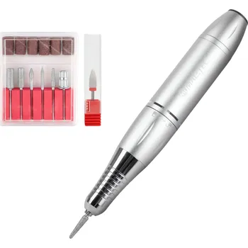 MalTec Bruska na nehty s nástavci, 30000 rpm, ND-4, stříbrná