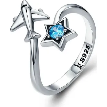 Prsten Stříbrný nastavitelný zásnubní prsten zirkon | šperk - CQR322