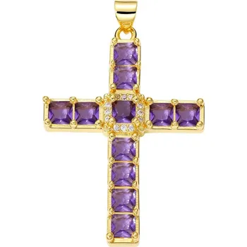 Přívěsek Přívěsek kříž se zirkony | šperk - PX2255-F