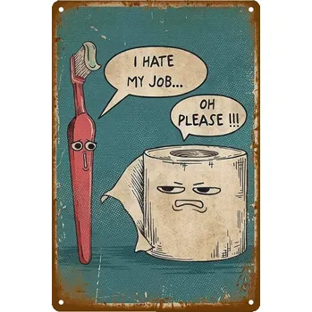 Plechová cedule Vintage cedule WC kovová | dekorace WC, plechová tabulka - 15 , 20x30cm