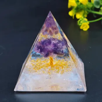 Krystalová orgonitová pyramida 5 cm | dekorace - Typ 23