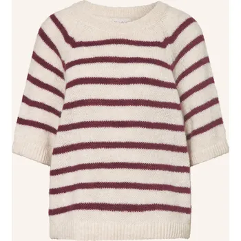 Dámský svetr Milano Italy Dámské Pletené Tričko, krémová / tmavě červená, 38