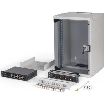 Switch 10" síťový balíček, skříň 9U a vybavení, verze gr SOHO Pro, bez montáže