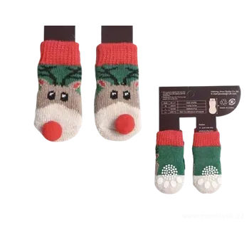 Obleček pro psa Vánoční ponožky se sobem pro kočky a psy (Vánoční zboží pro zvířata)