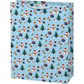 Dárková taška Vánoční dárková taška – světle modrá, 40,5×55,5×20,5 cm